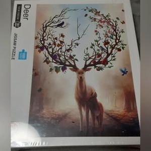 Sealed (New) Deer 1000 Piece Puzzle by Hao Xiang